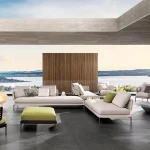 Outdoor rattan sofa garden Outdoor villa Nordic waterproof sunscreen furniture