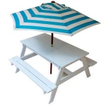 Outdoor Solid Wood Children Kids Sandpit Picnic table