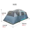 Outdoor Tent Camping Automatic Opening Yurt Two-room and One-living Camping Portable Canopy Tunnel Tent