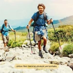 Outdoor Ultralight Carbon Hiking Stick Stretching Folding Mountain Walking Stick Trekking Pole
