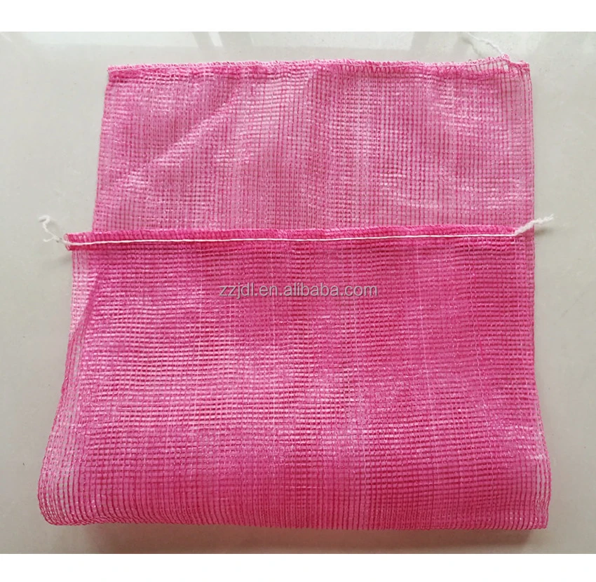overlock/ fold seam mesh net bags pink clor mesh bags leno bags