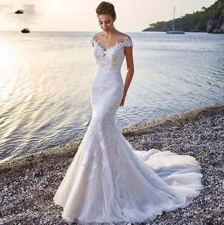 OXGIFT wholesale mermaid wedding dress bridal