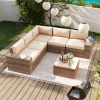 Patio Rattan Garden Sofa Set Curved Outdoor Sofa Patio Sofa Sets Outdoor Furniture Curved Patio Furniture
