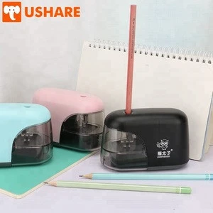 Pencil sharpener factory supply new big capacity adult office use AA battery operated ABS material electronic pencil sharpener