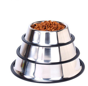 Pet Dog Bowls Stainless Steel Dog Bowl with No Spill Non Skid Silicone Mat  Pet Food Scoop Feeder Bowls for Feeding Dogs Cats