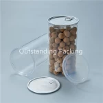 PET Plastic Can Food Storage Container Easy Open Lid Jar