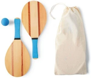Ping Pongs Paddle Table Tennis Racket Set Wooden Beach Striped Paddle Ball Set  Tennis Racquet Outdoor Sport Games