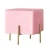 Import Pink  Ottoman Bench with Gold Metal Base for Living Room Bedroom Cube Foot Rest Stool Pouffe Ottoman Stool from China