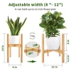 Plant Stand Nordic Style House Home Decor Modern Mid Century Display Holder Rack  Adjustable Indoor Flower Pot Wood Plant Stand