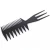 Import Plastic fork black hair combs with double side  teeth from China