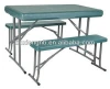plastic outdoor furniture table and bench set for garden