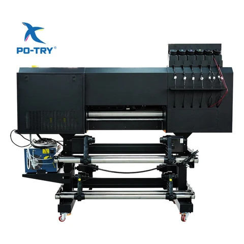PO-TRY Easy To Operate Roll To Roll UV DTF Printer 3 I3200 Printheads Automatic UV DTF Printing Machine