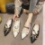Import Pointed toe metal two-wear flat shoes shallow flat single shoes comfortable casual womens shoes from China