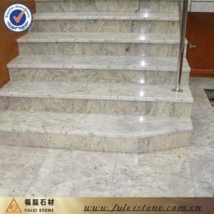 Polished Indian River White Granite Stair