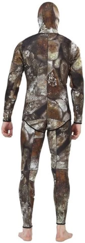 popular Two-piece set 5mm 7mm camo open cell neoprene hoodie full body spearfishing wetsuit scuba diving suit