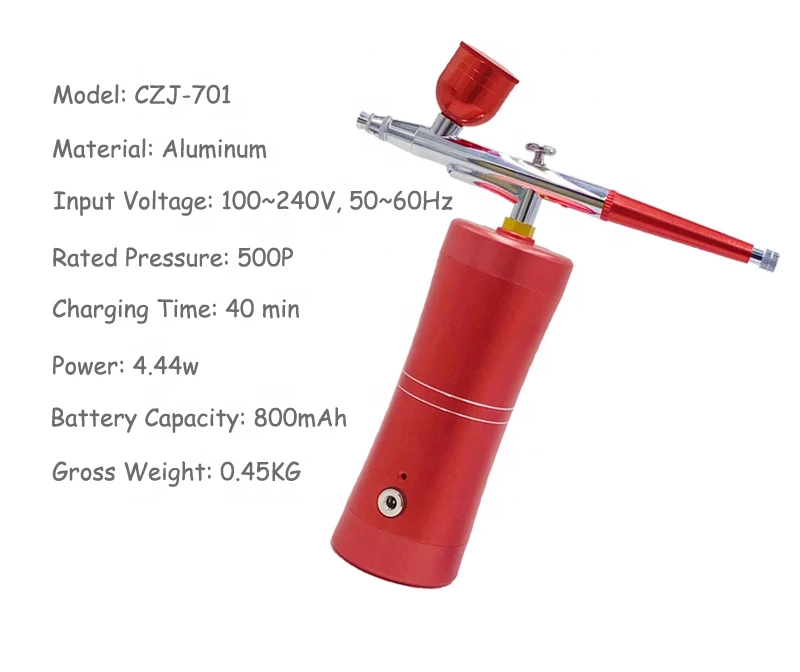 Portable Beauty Airbrush Air Compressor Kit Single Action Paint Spray Gun Pen Air Brush