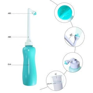 Portable Bidet for Toilet, Handheld Personal Bidet On-the-Go, Travel Bide 400ml Extra Long Pointed Nozzle Spray