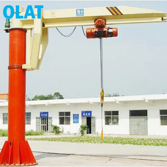 Portable cantilever wall bracket mounted jib crane with hoist