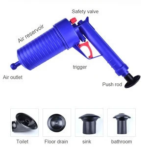 portable Kitchen Toilet High Pressure Drain Pipes Sinks Air Power Blaster Cleaner Plunger Clog Remover