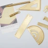 Portable retro small copper brass metal gold bookmark scale ruler