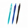 Portable Sleek writing Plunge Colorful Pen Plastic Translucent Pen Ballpoint Pen with Customized logo