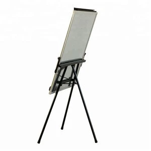 Presentation Vertical Movable Flip Chart Easel Writing Magnetic Whiteboard With Paper Clip