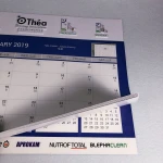 print logo 3d embossed calendar desk calendar