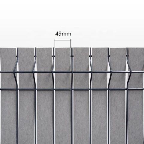 Privacy fence slat strip for rigid wire chain link 3d galvanized mesh fence better than pvc fence slats