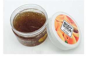 Private label cosmetic beauty product skin care almond coffee color body scrub for exfoliator