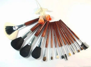 private label oval cosmetics makeup brushes with face brush, eyebrow brush and makeup kit set