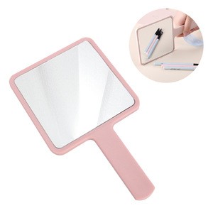 Private Label Promotional Gift Pink Black White Rose Red Simple Design Small Compact Handheld Square Makeup Mirror/ Mirrors