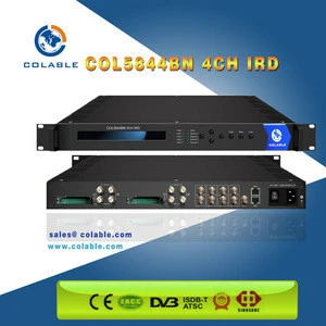 professional satellite receiver 4 channel IRD rf demodulation with ip out