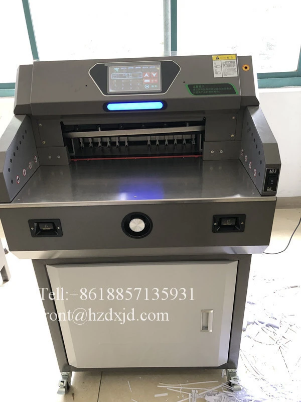 Programmable paper cutter machine from FRONT factory cutting height 80mm with big screen E4608T