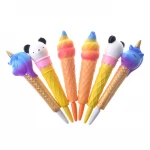 Promoted  PU foam squishy slow rising Bear ice cream pen release pressure toy gift