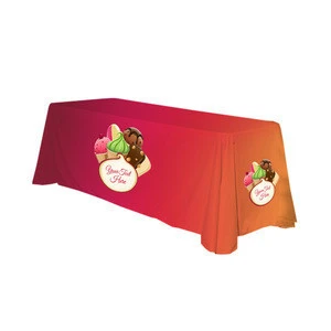 promotion party 4ft 5ft 6ft 8ft table runner throw custom event trade show draped tablecloth