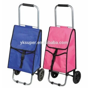Promotional wholesale folding supermarket trolley,shopping trolley bag