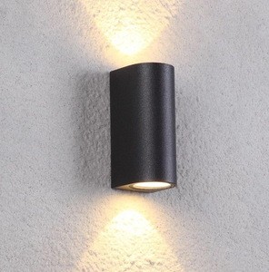 PS1680 2xGU10 indoor outdoor led wall lamp up and down  wall surface mount light modern garden landscape