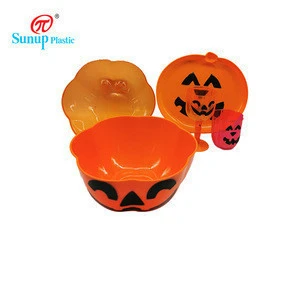 Pumpkin Face Plastic Tableware Kids Dinnerware Set