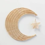 Rattan Moon And Star Wall Decor Handmade From Vietnam With Best Price For Wholesale Handwoven With High Quality