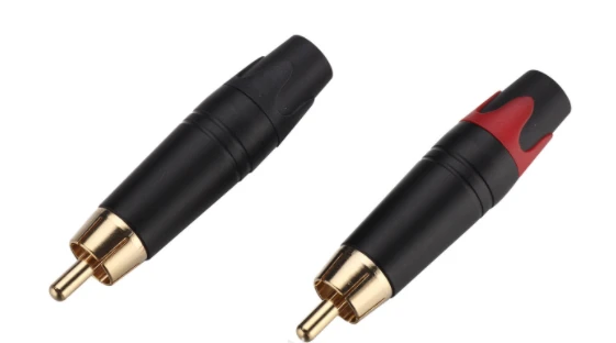 RCA audio gold connector RCA Plug Male Audio Connector 24K gold plating for maximum signal transfer &amp; durability