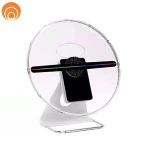 Rechargeable 30cm desktop 3d hologram led fan HD 3d hologram advertising fan player hologram 3d fan