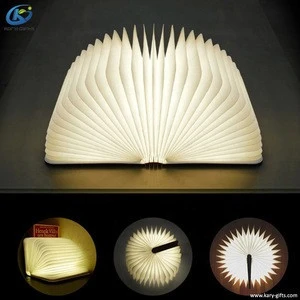Rechargeable book shape rgb new led light