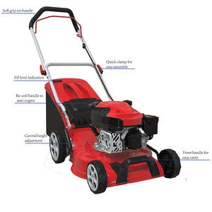 Red color garden gasoline lawn mower with fast delivery