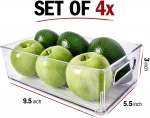 Refrigerator Drawer Organizer Bins Storage Racks Fridge Storage Containers Transparent  Clear Pantry Organization