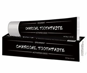 Removes Stains Bad Breath 80ml Fresh Mint Coconut Charcoal Teeth Whitening Black Toothpaste