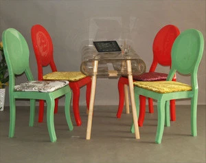 restaurant opportunity colorful Acrylic Garden Furniture / Acrylic table and chair