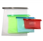 Reusable 500ml 1000ml 1500ml 4L Leakproof Fresh Reusable Silicone Food Storage Bag for Fruits Vegetables Meat Preservation