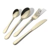 Reusable elegant wedding stainless steel cutlery set gold flatware with box