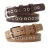 Import Rich Color Metal Eyelet Grommet Women Punk Rock Fake PU Leather Belt for Jeans from China