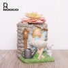 Roogo Fairy Garden Fairies Hand Painted Kit for Outdoor Yard Home Decoration Flower Pot